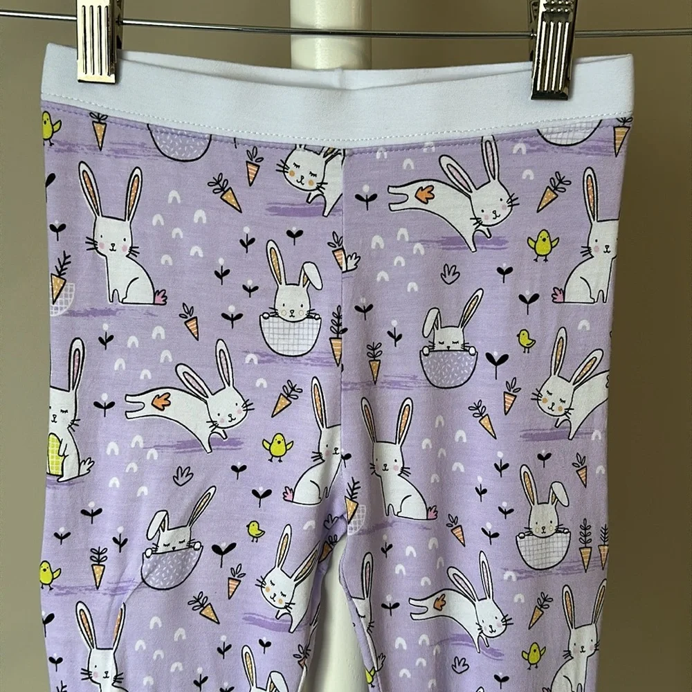 Little Sleepies Lavender Bunnies Long Sleeve Easter Pajamas 4T - Picture 10 of 15
